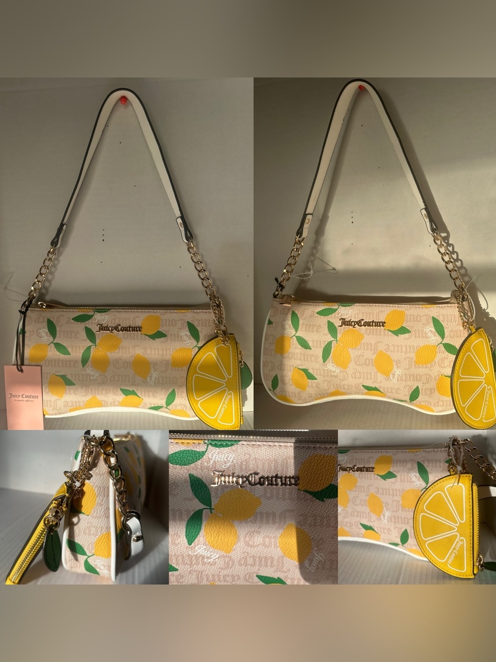 🍋 NWT Juicy Couture Fruitful Lemon Print Shoulder Bag & Coin Purse – Y2K Vibe! - Picture 15 of 16